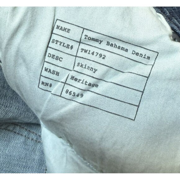 Tommy Bahama Denim Women's Skinny Jeans Raw Hem Size 10 RN86549 - Picture 7 of 8